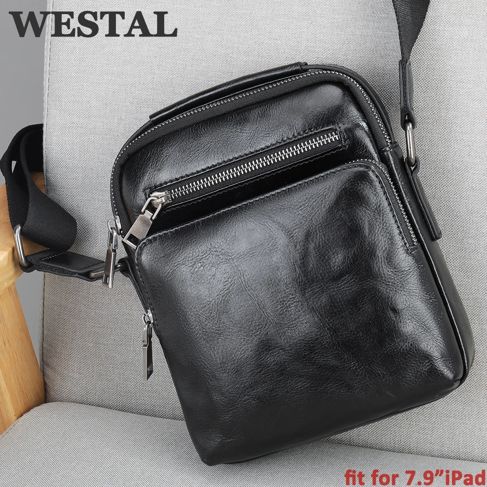 

WESTAL Genuine Leather Men's Bags Fashion Casual Man Crossbody Messenger Bag Male Shoulder Bags Handbag For Husband My Orders