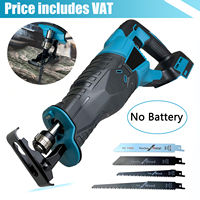 Cordless Reciprocating Saw 3500SPM Brushless Power Saw for Wood / Metal Cutting For Makita 18v Battery (Tool Only)