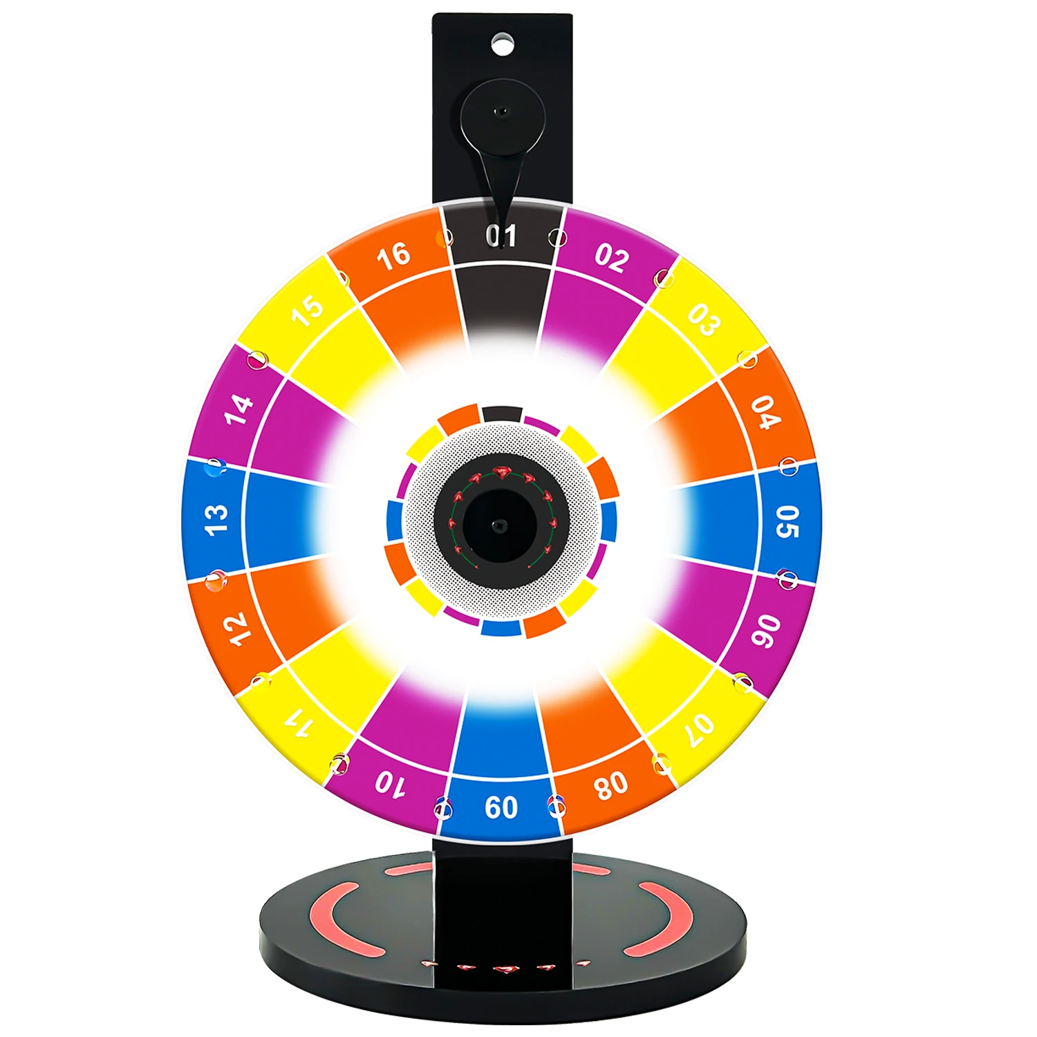 

Acrylic Prize Wheel Spinner with Stand, Spinning Wheel for prizes with 16 Slots, Heavy Duty Dry Erase Editable Spinnin