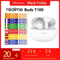 Realme Buds T100 TWS Earphone Bluetooth 5.3 AI Niose Cancelling Wireless Headphone 28 Hour Battery IPX5 Life Waterproof Earbuds