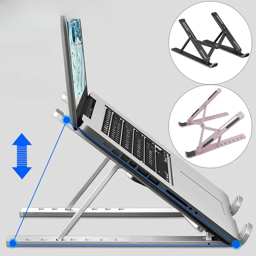 Suporte dobrável para laptop ABS para macbook, suporte portátil, 7, 10 engrenagens, Apple Air Pro,