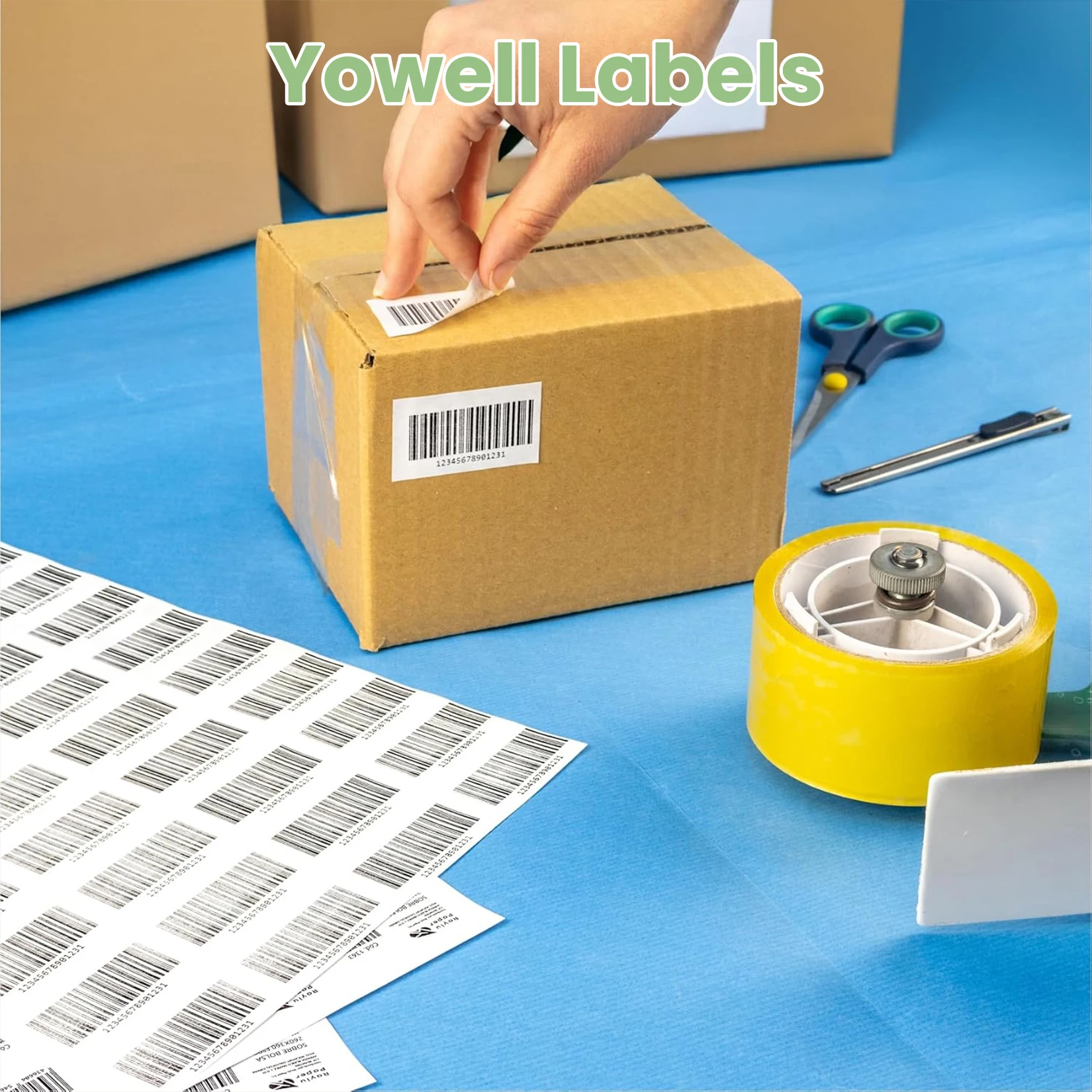Yowell 5 x Thermoetiketten (50*80mm, 270 Etiketten) Kompatible Etiketten für Phomemo M110, M120, M100, M221, M220, M200, M108 – Detail 4