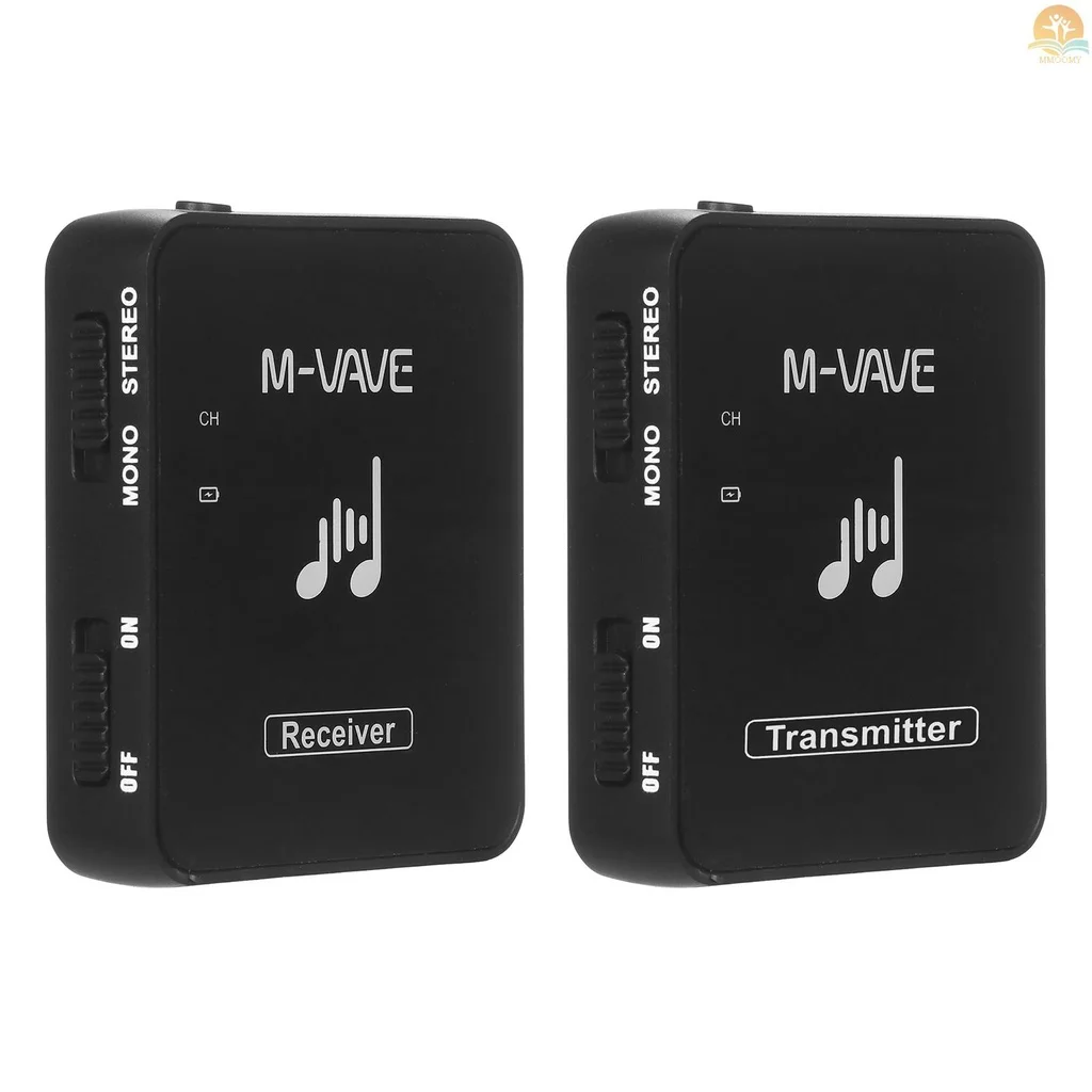 M-VAVE WP-10 2.4GHz Wireless Earphone Monitor Guitar Transmitter & Receiver Transmission System with Rechargeable Battery Bass