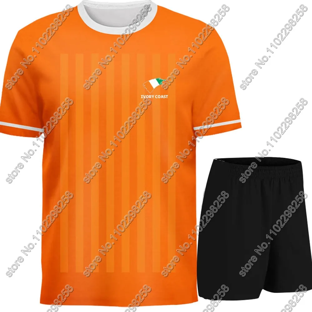 Maillot Ivory Coast National Jersey team Fans 2024 T Shirts 3D Print Mens Shorts Running Streetwear Casual Training Suit Clothe