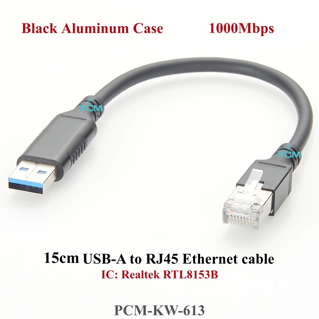 RJ45 to USB 3.0 A Male plug Ethernet networking lan connector adapter cable with Realtek RTL8153B chip 1000Mbps gigabit