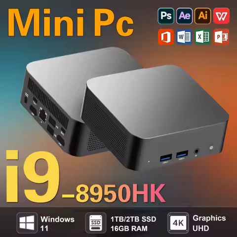 2026 Mini PC Intel Core i9 8950HK i3-6100 Computer Windows 11 16GB 1TB 2TB 4K Gaming Computer WiFi6 USB Portable Mini Desktop PC