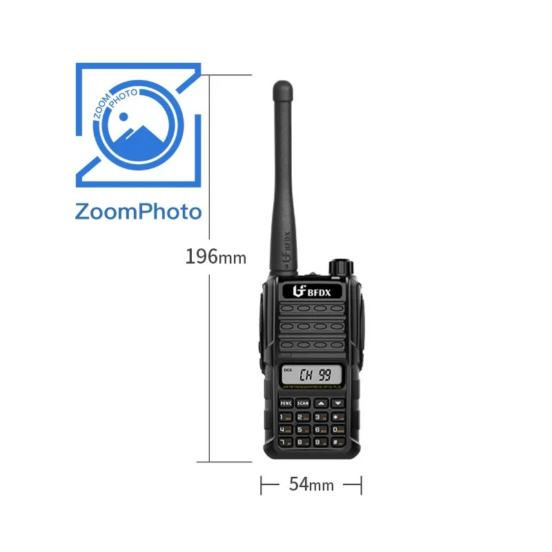 เครื่องรับส่งวิทยุมือถือ BF-S5 5W 5km 5W พร้อมสแตนด์บายได้นานใช้ในบ้านและนอกบ้าน