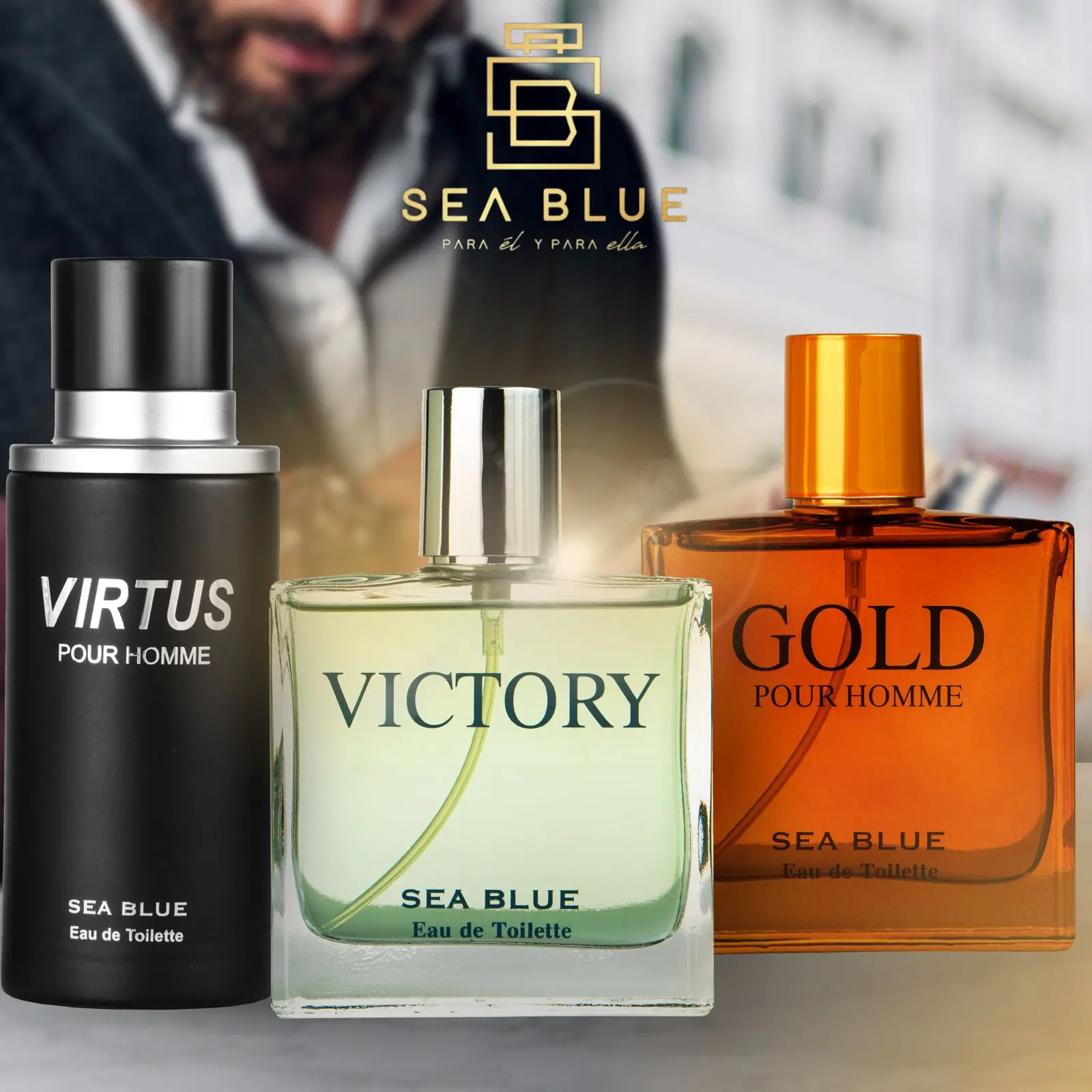 Victory 100ml Imported Sea Blue Military Camouflage Men's Perfume