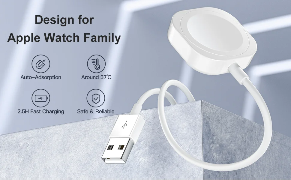 Magnetisches kabelloses Ladegerät für Apple Watch USB Typ-C Ladekabel für Apple Watch 11 10 9 8 7 6 5 4 3 2 1 Ultra iWatch Ladegerät – Detail 2