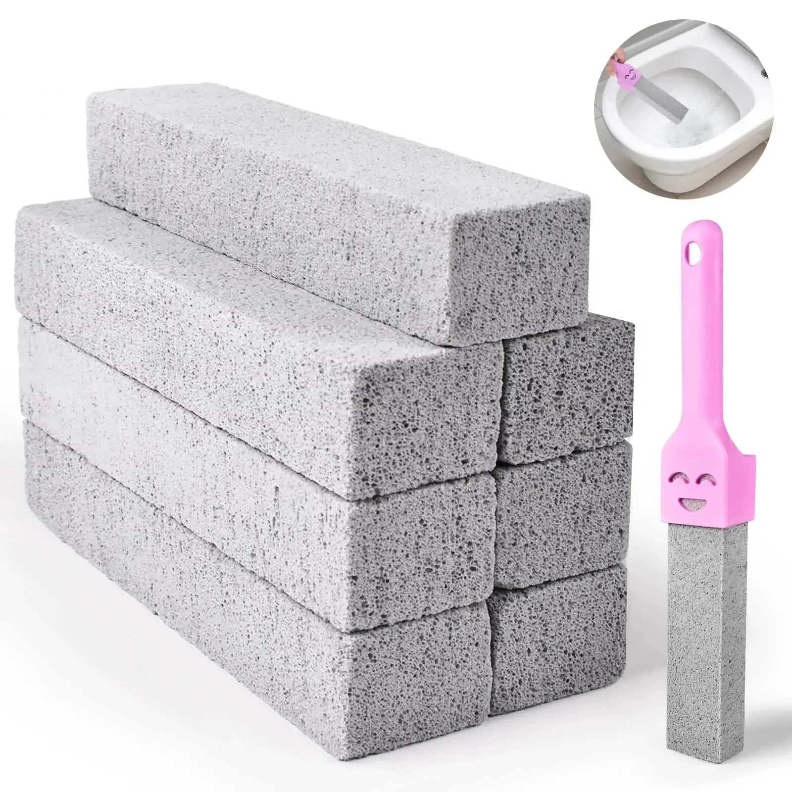 Zware Puimsteen Schoonmaken Steen Stok Voor Toiletbril Bad Gootsteen Kalkaanslag Roest Vlek Remover Badkamer Tegel Grout Scrubber - afbeelding 2