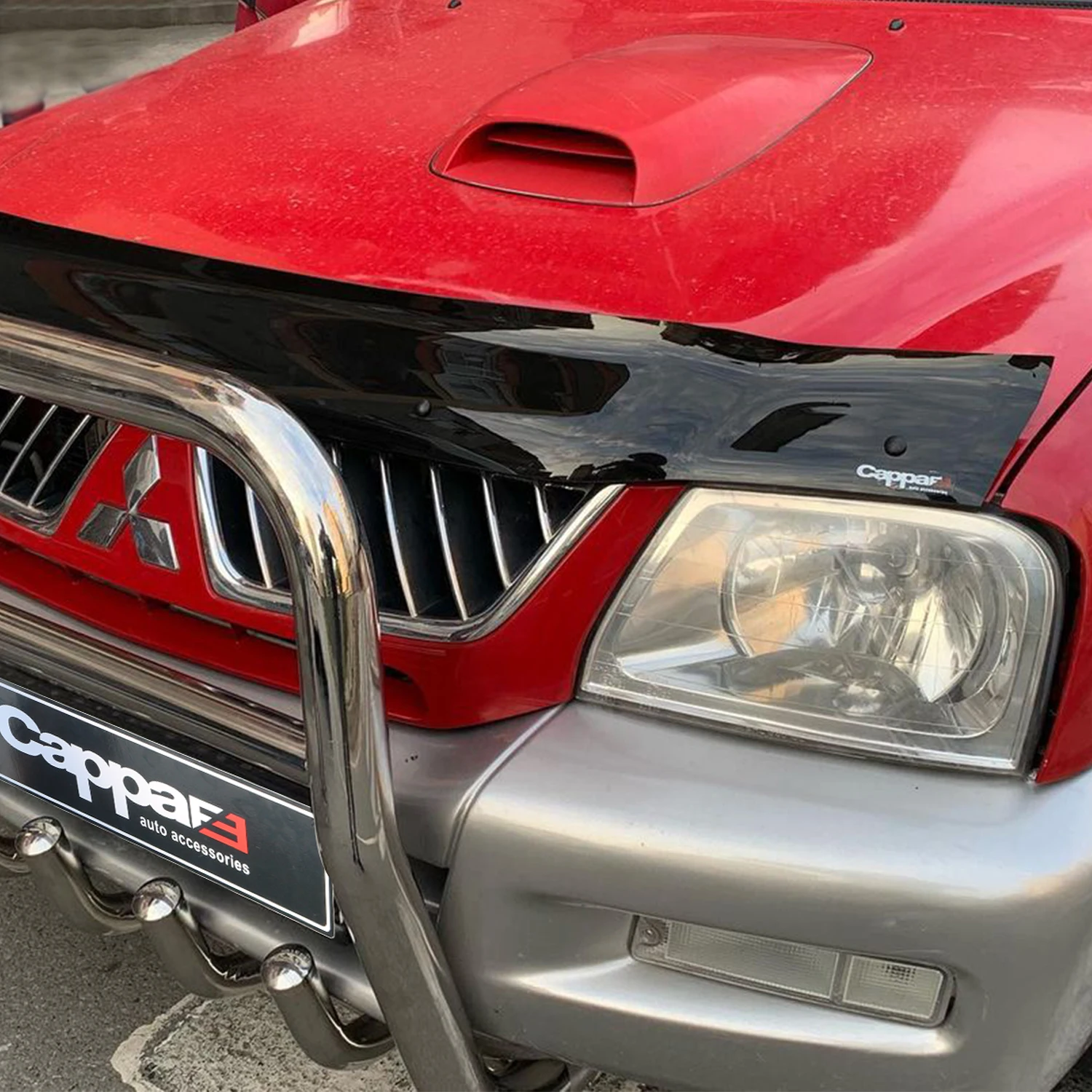 Protetor dianteiro do defletor do capô, spoiler de proteção automática, asas Sporty, escudo para Mitsubishi L200, modelos 1996 a 2006