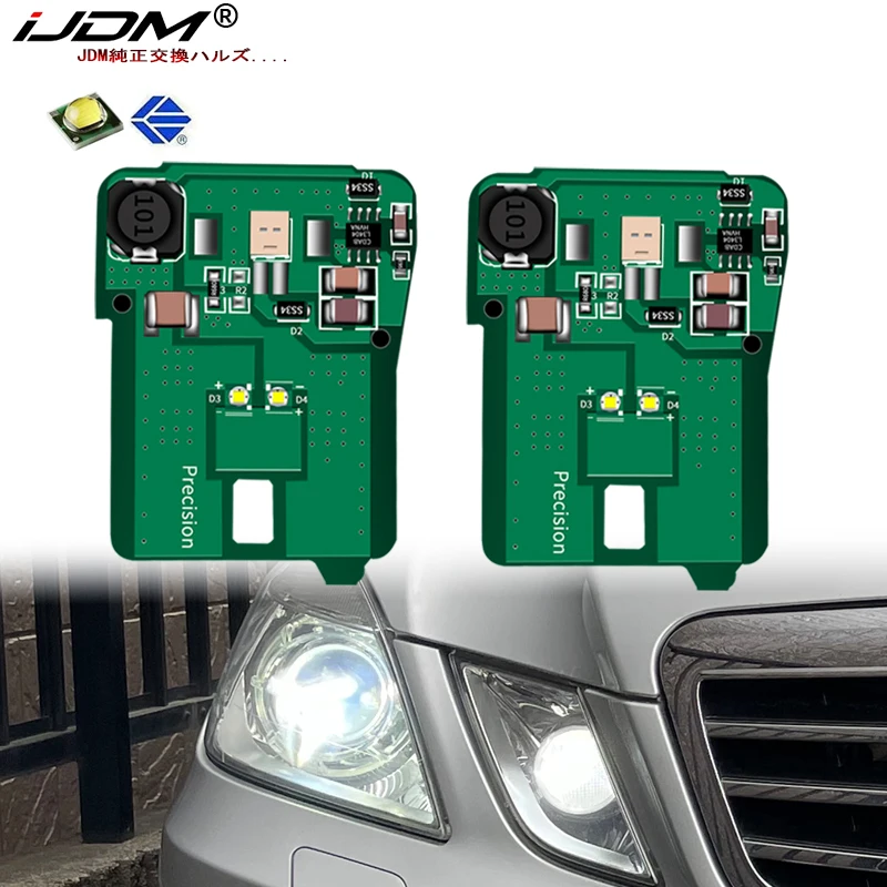 2pcs HID Matching Xenon White LED For Mercedes W212 E-Class E350 E550 E63 AMG Pre-LCI Parking Position Light Retrofit 2010-2013