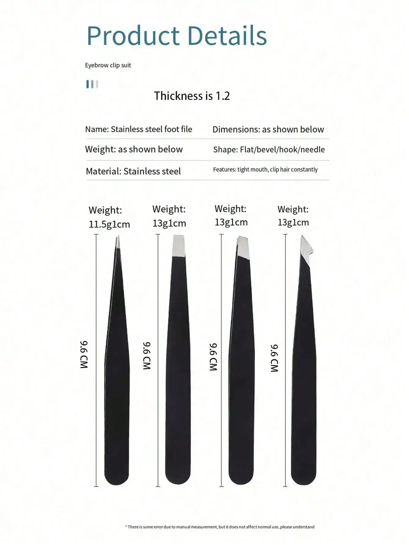 1 set di pinzette per ciglia da 4 pezzi, pinzette di bellezza multifunzione in acciaio inossidabile per ciglia finte e modellare le sopracciglia