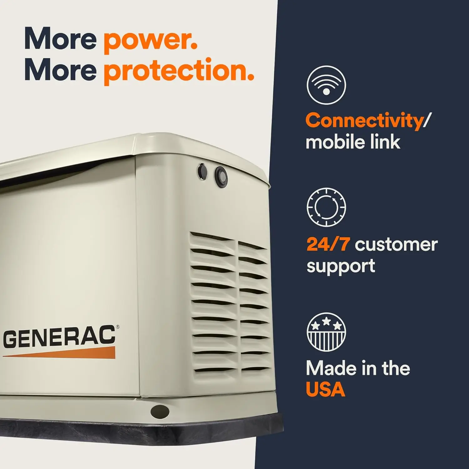 Generac 7210 24kW Air Cooled Guardian Series Home Standby Generator with 200-Amp Transfer Switch - Comprehensive Protection