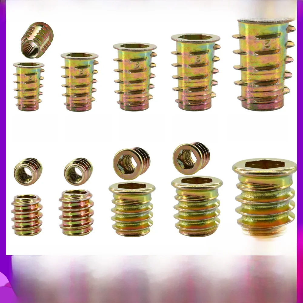 Écrou de meuble M4 M5 M6 M8 M10, en alliage de Zinc, écrous à entraînement hexagonal, Type T, pour le travail du bois, Table, bureau, chaise, lit