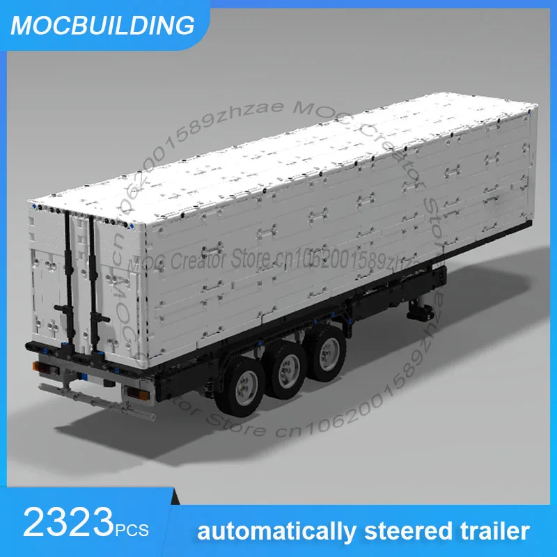 Suspended and Automatically Steered Trailer Model MOC Building Blocks DIY Assemble Bricks Transportation Xmas Toys Gifts 2323PCS