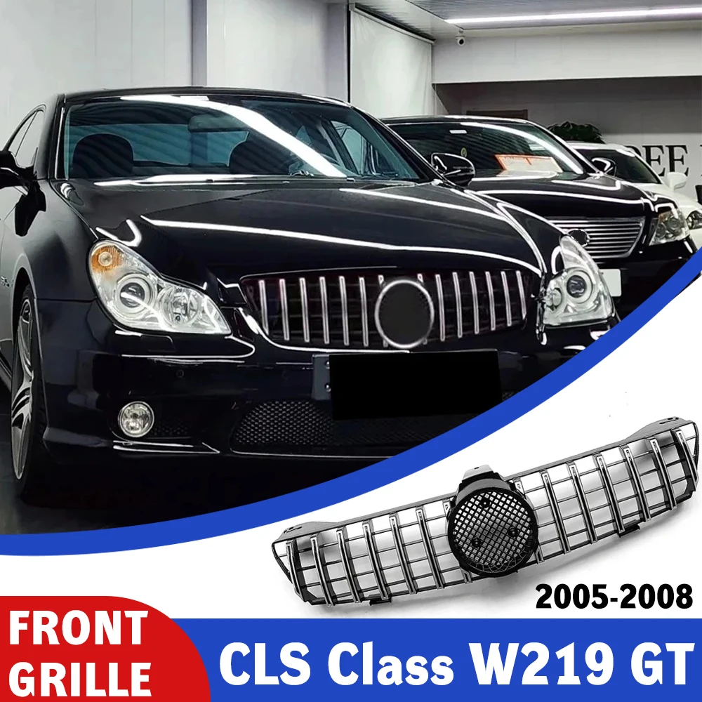 

For Mercedes Benz CLS Class W219 2004 2005 2006 2007 2008 2009 2010 Car Front Bumper Radiator Grille Racing Water Tank Mask Kit