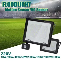 LED PIR Motion Sensor Floodlight Wall Light Outdoor 100W 50W 30W 20W 10W IP66Waterproof LED Spotlight For Garden Garage Lighting