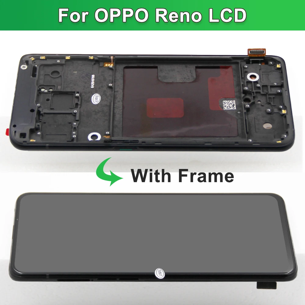 6.4 inch Super AMOLED / TFT For OPPO Reno PCAT00 PCAM00 CPH1917 LCD display touch screen digitizer assembly Replacement