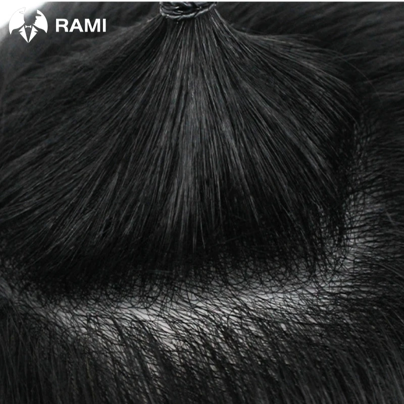 Breathable Men Toupee Skin Base Wigs Men Biological Scalp Male Hair Prosthesis 100% Human Hair Systems Natural Man Hairpieces