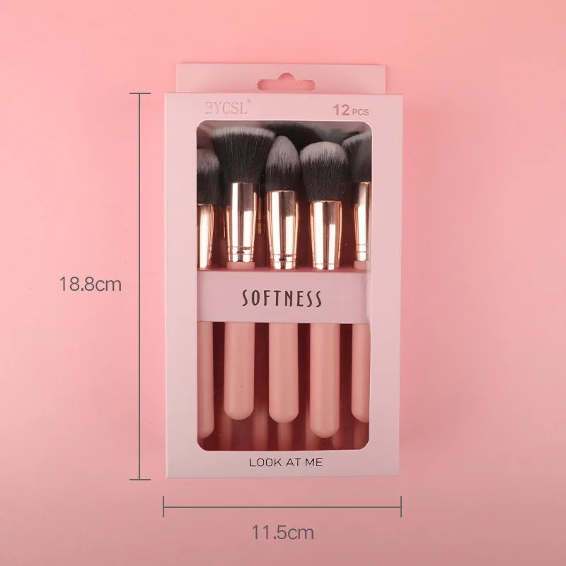 Conjunto de pincéis de maquiagem, pincel macio para sombra, base, pó, contorno, blush, pincel para cílios, ferramenta de maquiagem profissional para iniciantes