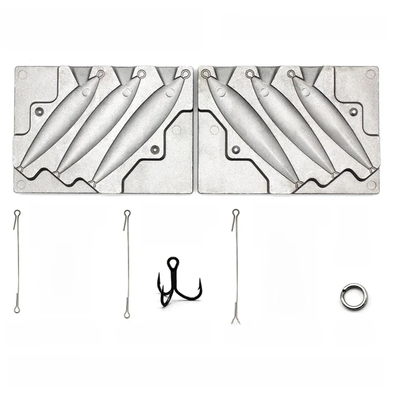 Adygil DIY wędkowanie 91 sztuk Jig przynęta mold Combo 140g 160g 210g 3 ubytki — zdjęcie 2