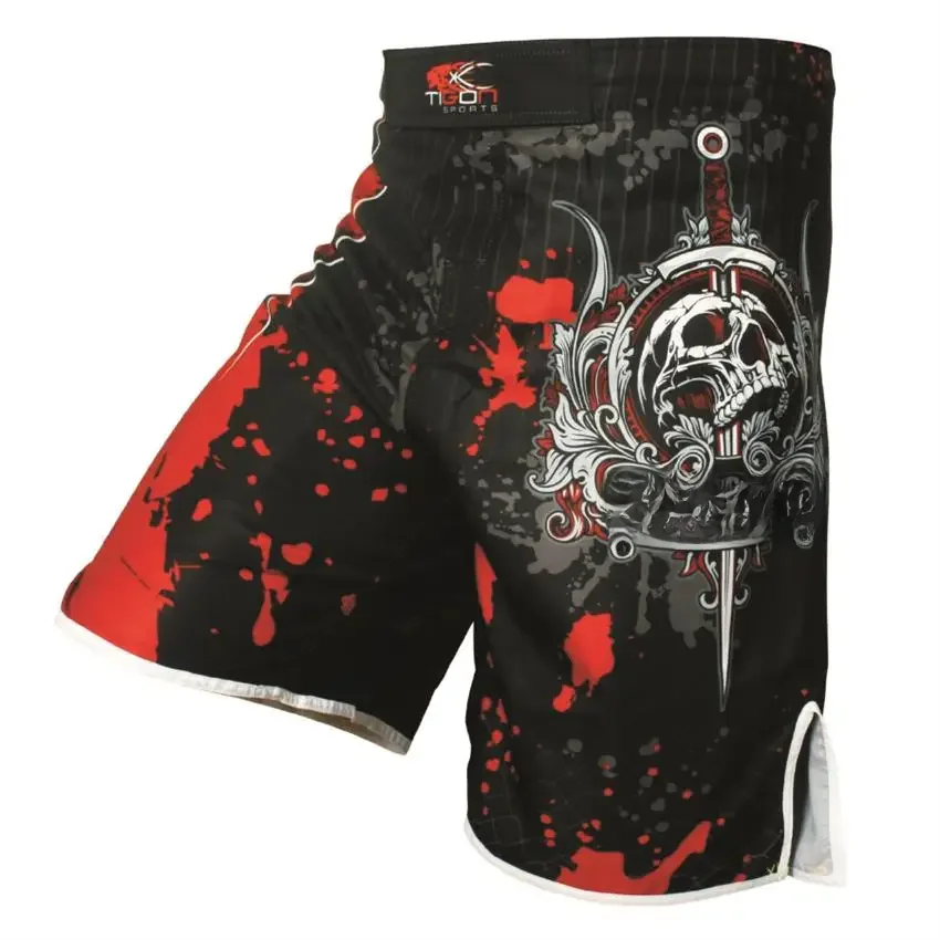 Skull Trunks trening fitness Tiger Muay Thai szorty MMA boks sanda MMA spodnie spodenki bokserskie tanie spodenki bokserskie Jujitsu — zdjęcie 2