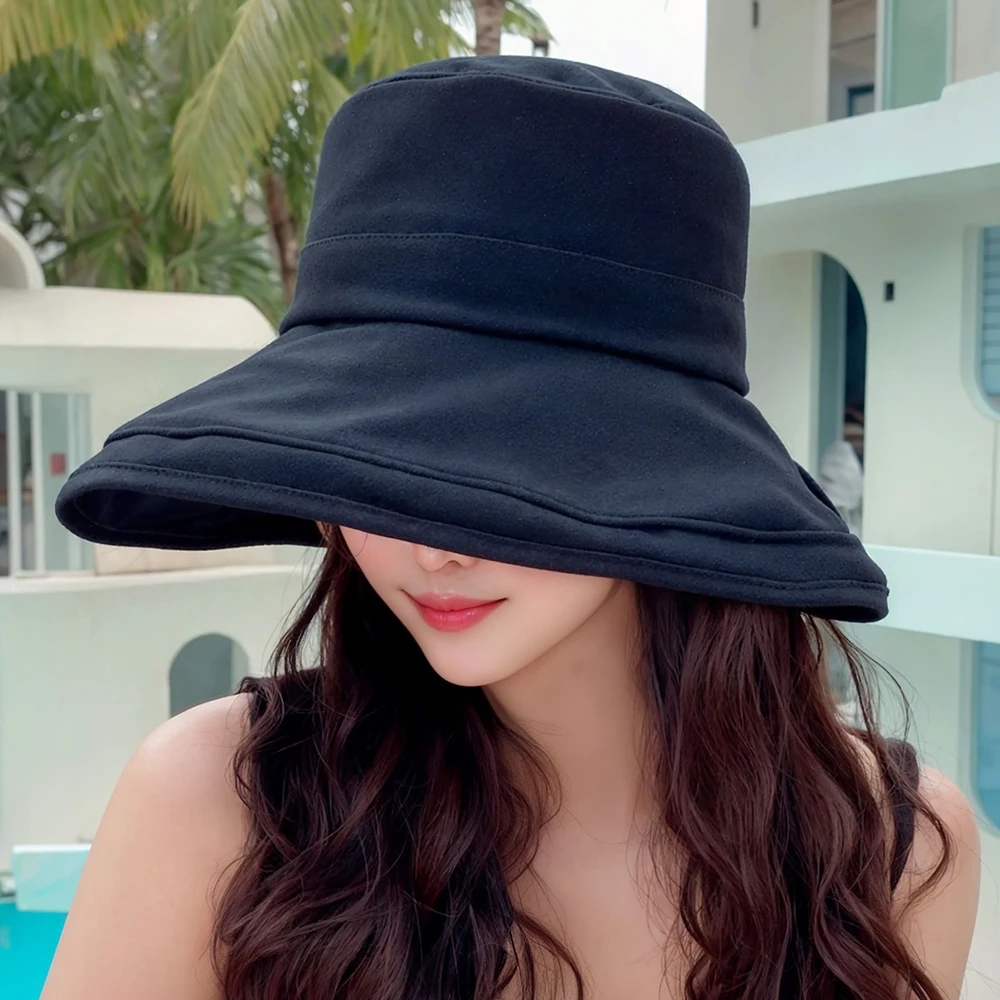 Women's Uv Protection Bucket Hat Wide Brim Hat Travel Walking Hiking Sunshade Visor Hat Spring Summer Autumn Winter Four Seasons Hat