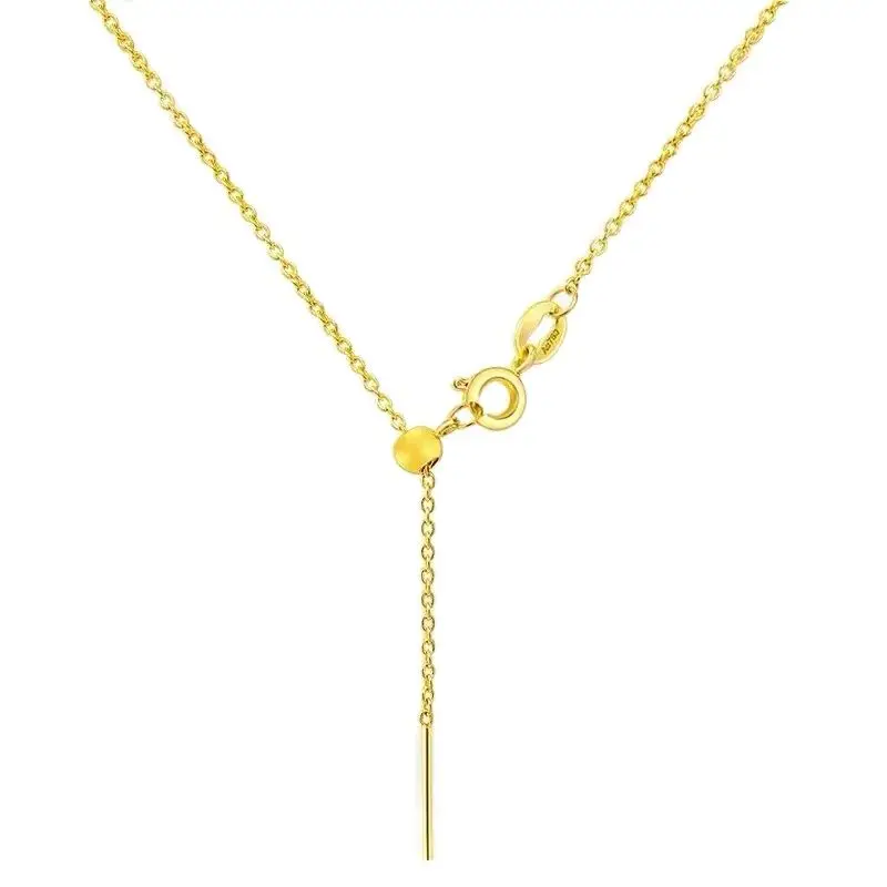 

MADALENA SARARA 18K Gold Flat Bling O Shape Chain With Slide Bead Pin