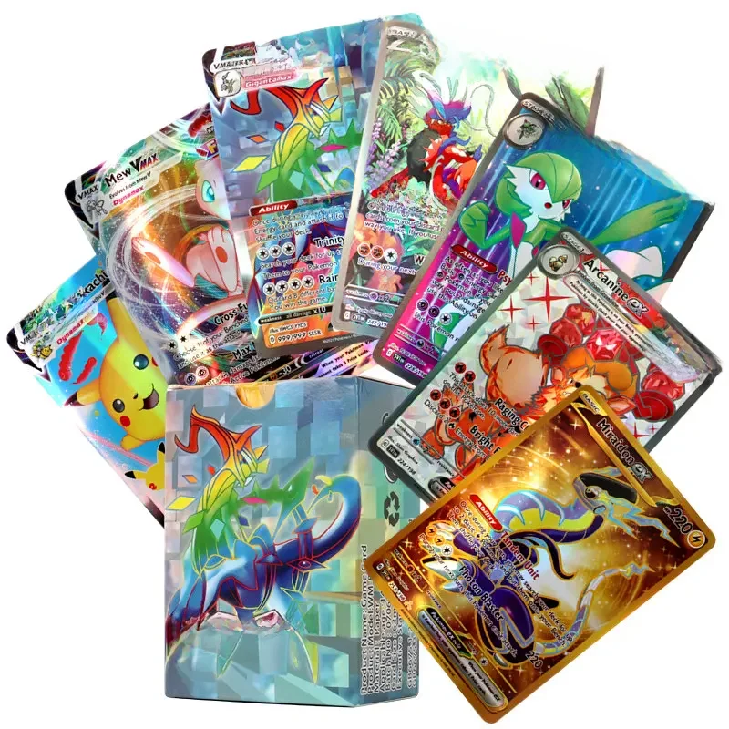 Neue holografische Pokémon-Karten Scarlet Violet 80Vmax 20EX Englische Pokémon-Sammelkarten mit englischen Schriftzügen Kindergeschenk