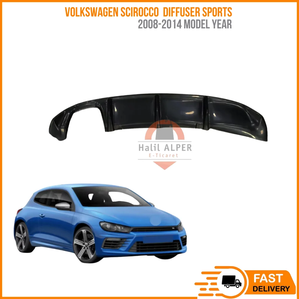 For Volkswagen Scirocco 2008-2014 diffuser sports auto tuning stylish access universal modified reel bumper insert