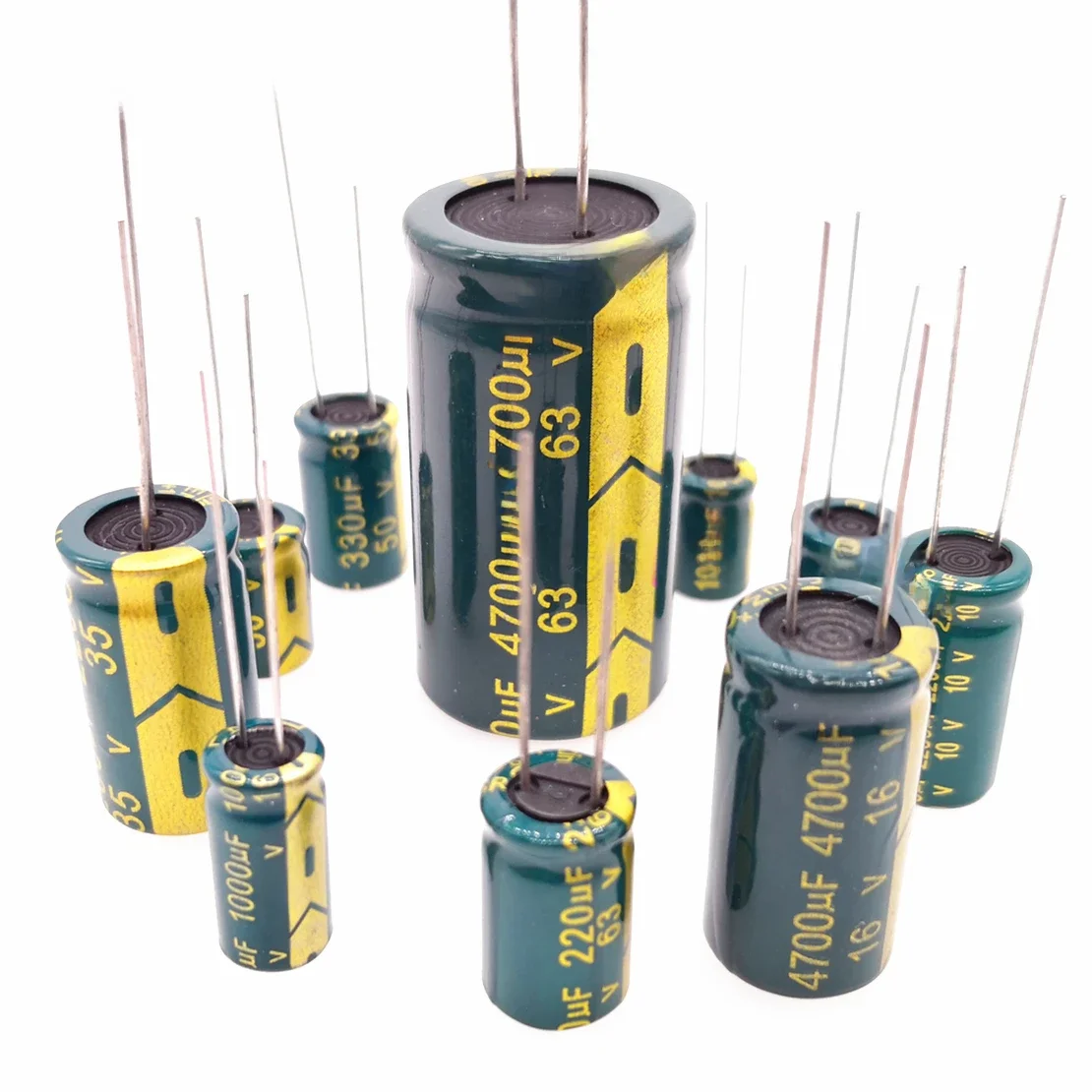 5-20szt 6.3v 63v 100v 250v 400v 450V Niski ESR wysokiej częstotliwości aluminiowy kondensator 2.2uf 4.7uf 6.8uf 10uf 22uf 33uf 68uf 82uf 120uf — zdjęcie 2