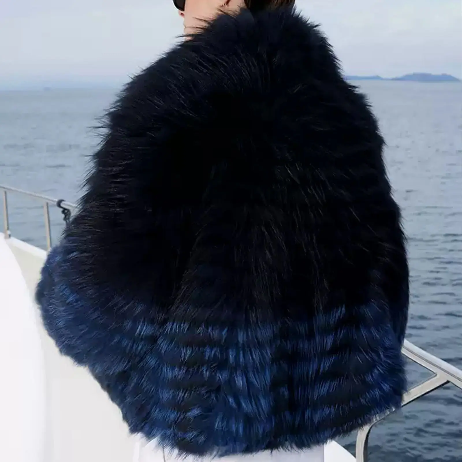 Women's Real Silver Fox Fur Jacket Winter Fashion Genuine Leather Silver Fox Fur Coats Luxury Woman Natural Fur Overcoats Trendy