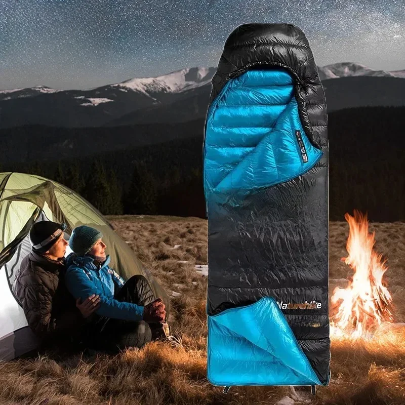 Naturehike Winter Donzen Slaapzak CW400 Volwassen 650FP Eendendons Warme Slaapzak 4 Seizoenen Geschikt Waterdicht Ultralight Quilt - afbeelding 2