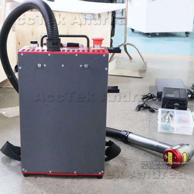 Portable Backpack Type Cleaner For Rust Oil Paint Removel Pulse Laser Cleaning Machine NO Damage to Material Pulse Laser