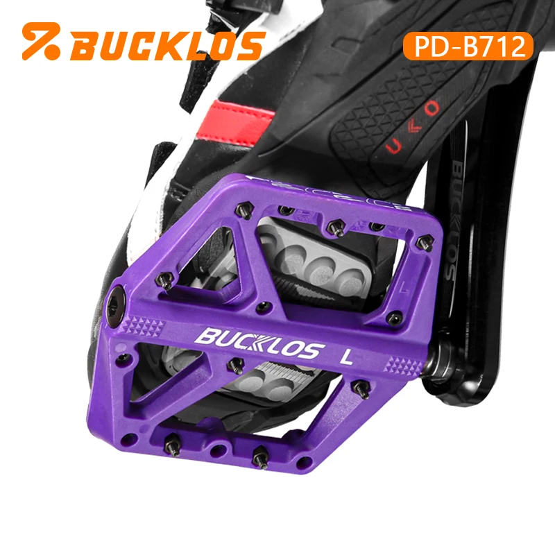 

Педали BUCKLOS MTB из нейлонового волокна с расширенными герметичными подшипниками, платформенные педали для BMX, ультралегкие велосипедные педали, аксессуары для велосипедов.