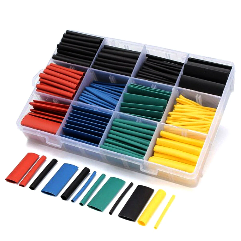 Heat shrink tube set 530PCs color connector anti-wire cable bond waterproof heat resistant tube