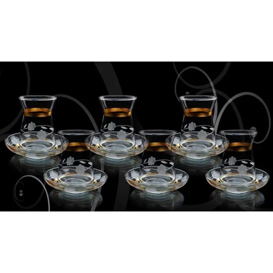 

Başak Daisy Gilding Irem 12 Pieces 6 Person Tea Set