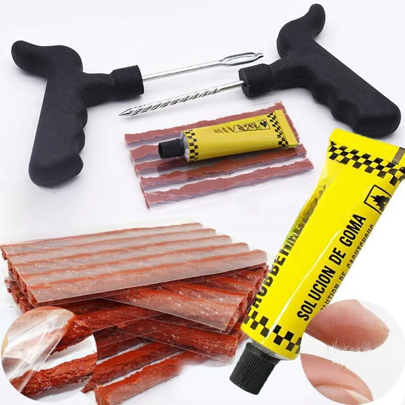 AliExpress Tire Repair Tools Kit Car Motorcycle Bike Tyre Puncture Repairing Tool Tubeless Tires Repair Rubber