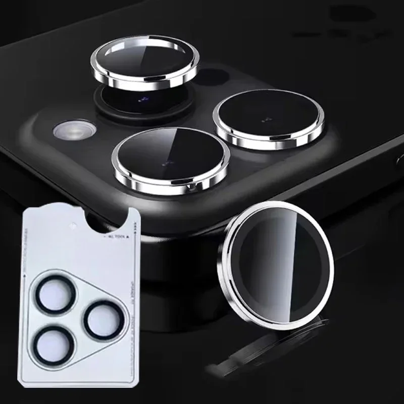 Verre d'anneau d'objectif de caméra haute définition pour IPhone 15 16 Pro Max 15plus protecteur d'écran d'objectif verre trempé pour IPhone 14 ProMax