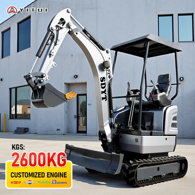 Piccolo escavatore da 1,2 tonnellate dopo la garanzia di vendita Supporto per piccolo escavatore domestico multifunzione personalizzato