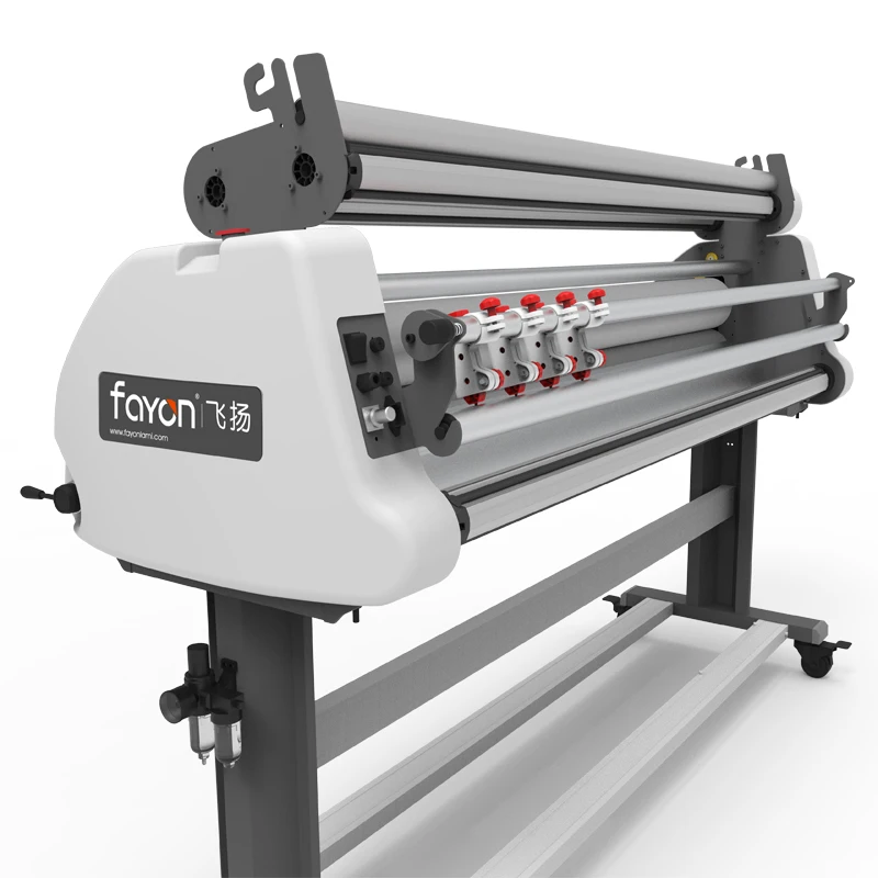 PVC Vinyl Sticker Lamination Machine Fayon 1.6M Roll Laminator Free Air Compressor 5 Feet Cold Laminator