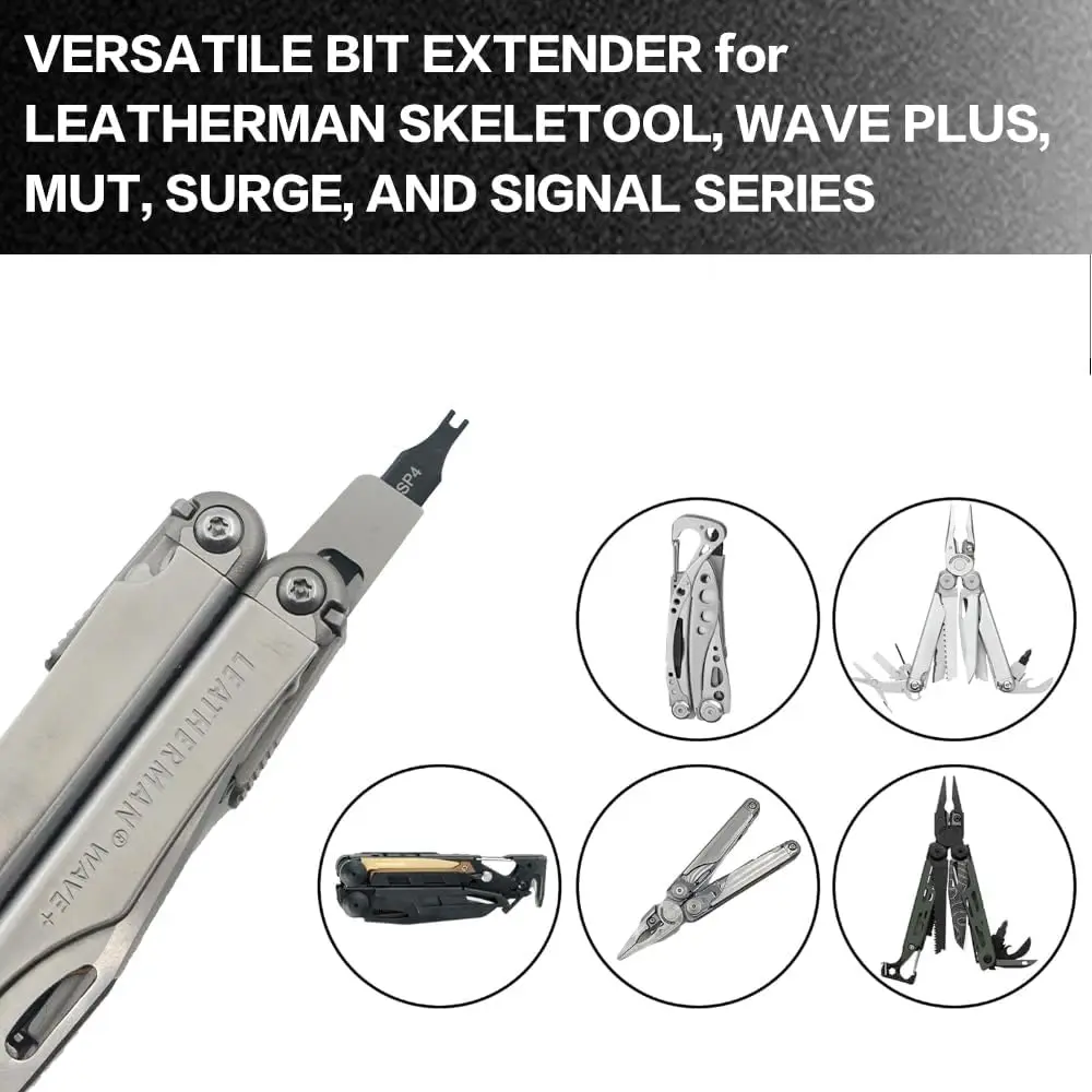 

Удлинитель для бит мультитула с плоским концом для Leatherman MUT/EOD/Skeletool/CX/Wave/Surge/Charge AL и набор бит Signal Bits, мультитул