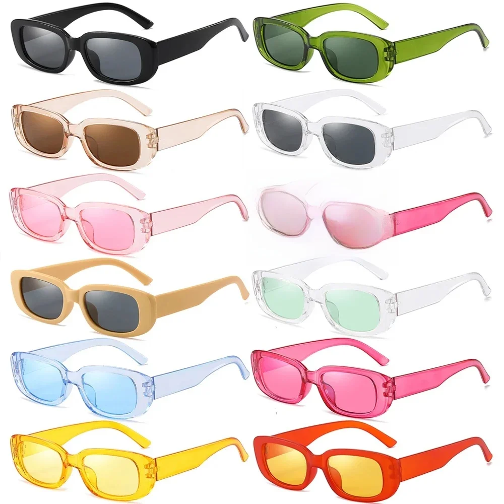 AliExpress KLASSNUM Women Men Steampunk Rectangle Frame Sunglasses Jelly Color UV400 Protection Cycling Sun Glasses Bicycle Goggles Summer Eyewear