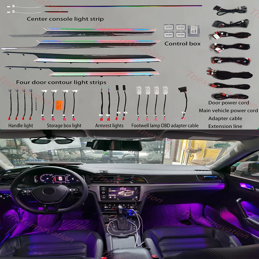 Suitable for the 2015-2021 Volkswagen Lingdu special ambient light (replacing the original car trim panel with a 1:1 mold)