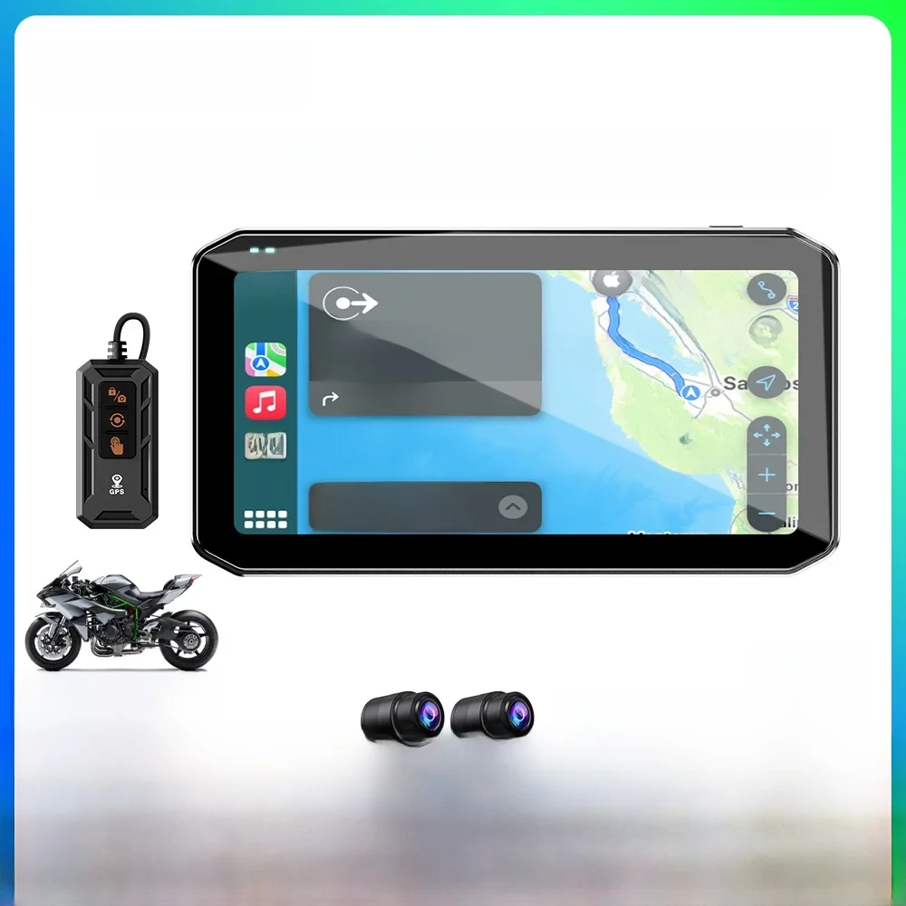 Motorrecorder CarPlay Android Auto Navigatiemonitor met afstandsbediening DVR Bluetooth BSD Voertuigsnelheidsweergave 6,25 inch - afbeelding 2