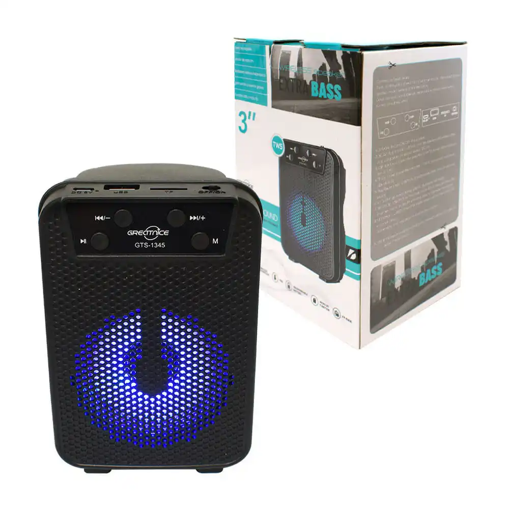 Bluetooth speaker with radio FM reader USB and SD wireless 3 ″ with LED light