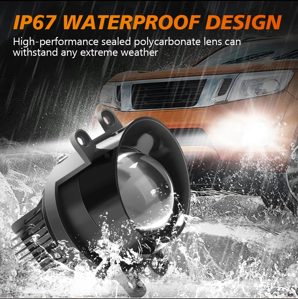 

3" Bi-led Laser Projector Lens Fog Lamp For Toyota Agya 2013-On Auto Led Headlight Fog Light Bulb 6000k white