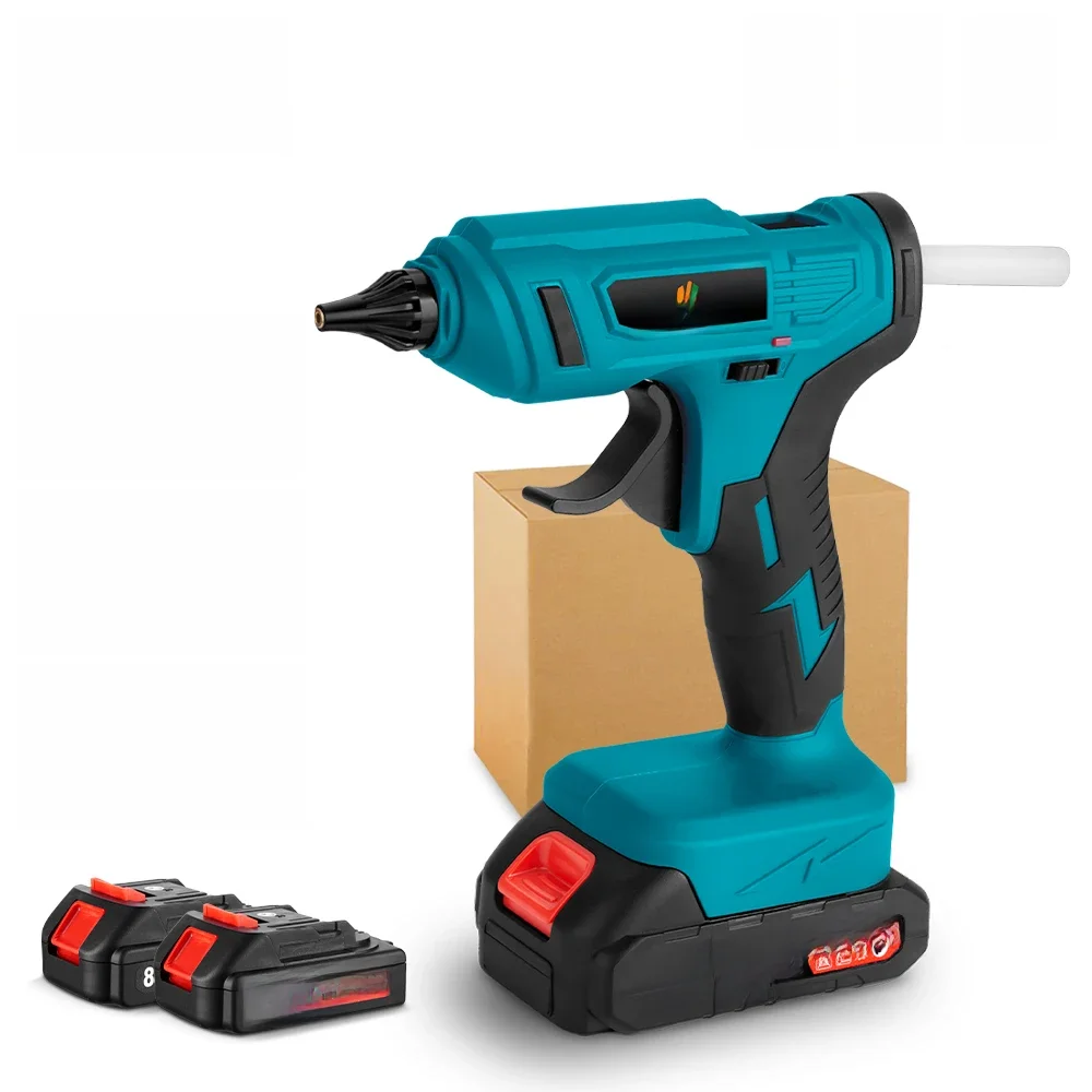 NEWBENY 100W 280 ° Pistolet do kleju na gorąco bezprzewodowy przenośny akumulatorowy z patyczkami klejowymi narzędzie do napraw DIY do akumulatora Makita 18V Pin — 2