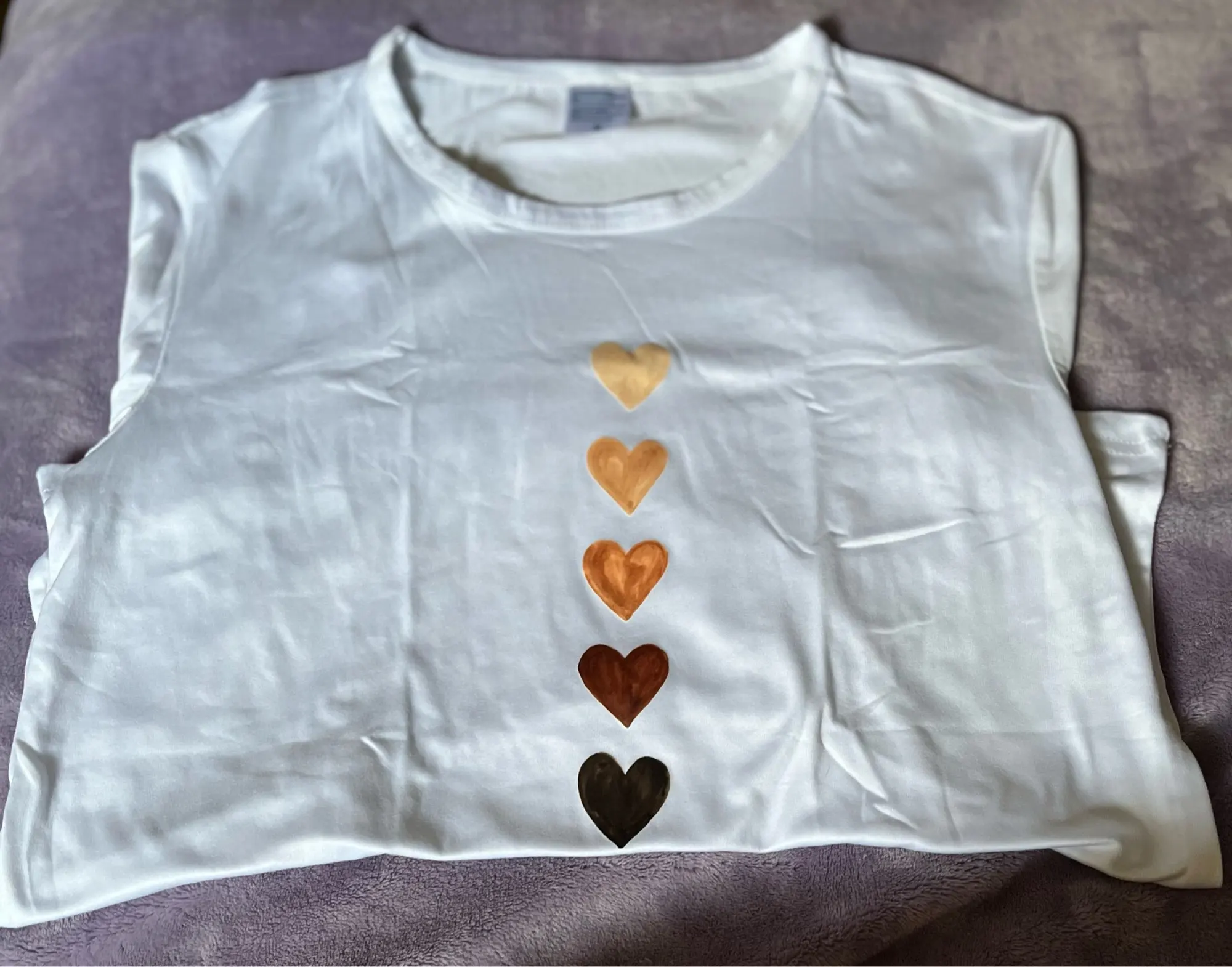 Love Heart Print Women Summer T Shirt Girl O Neck Funny Y2K Tops Tee Female 90s Casual Clothing photo review